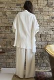 Rustic Nature Bubble Cotton Waterfall Jacket White 